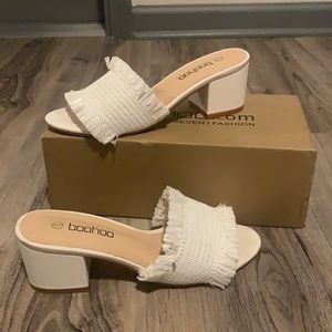 Super cute White heels size 6.5 worn once